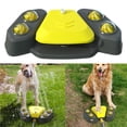 thumbnail image 3 of DOLITY Dog Water Step On Press Dispenser Waterer Sprinkling Toys Small Medium Large Dogs Pet Drinking Grey Yellow, 3 of 9