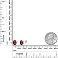 thumbnail image 6 of Gem Stone King 14K White Gold Red Garnet Double Notch Stud Earrings for Women Men | 4.25 Cttw | Gemstone January Birthstone | Oval 9X7MM, 6 of 6