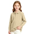 thumbnail image 2 of GrmtClth Girls School Uniform Breathable Pique Polo Shirts Lapel Collar Back to School Plain Basic Tee Shirts Green 2-3Years, 2 of 8