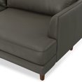 thumbnail image 3 of Simpli Home Livingston 76 inch Wide Mid-Century Modern Sofa in Coal Top Grain Genuine Leather, 3 of 9