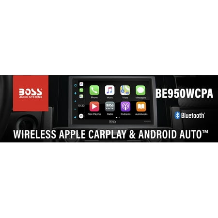 BOSS Audio - 6.75" Wireless Android Auto and Apple CarPlay Multimedia Receiver - Black
