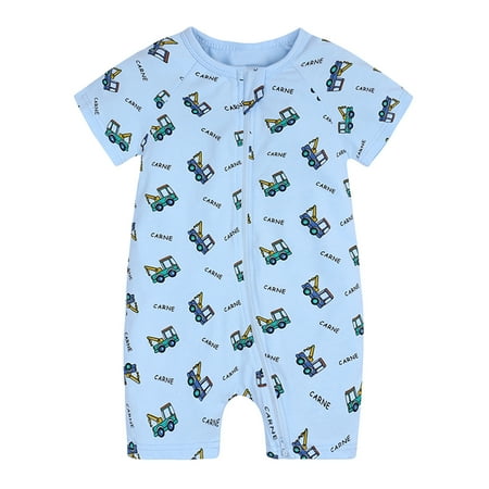 

TAIAOJING Baby Girls Romper Clothes Letter Zipper Jumpsuit One-piece Cartoon Girls Boys Boys &Jumpsuit Outfit 6-9 Months