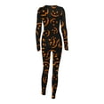 thumbnail image 6 of DYMADE Women Halloween Printed Buttons Long Sleeve Jumpsuit, 6 of 6