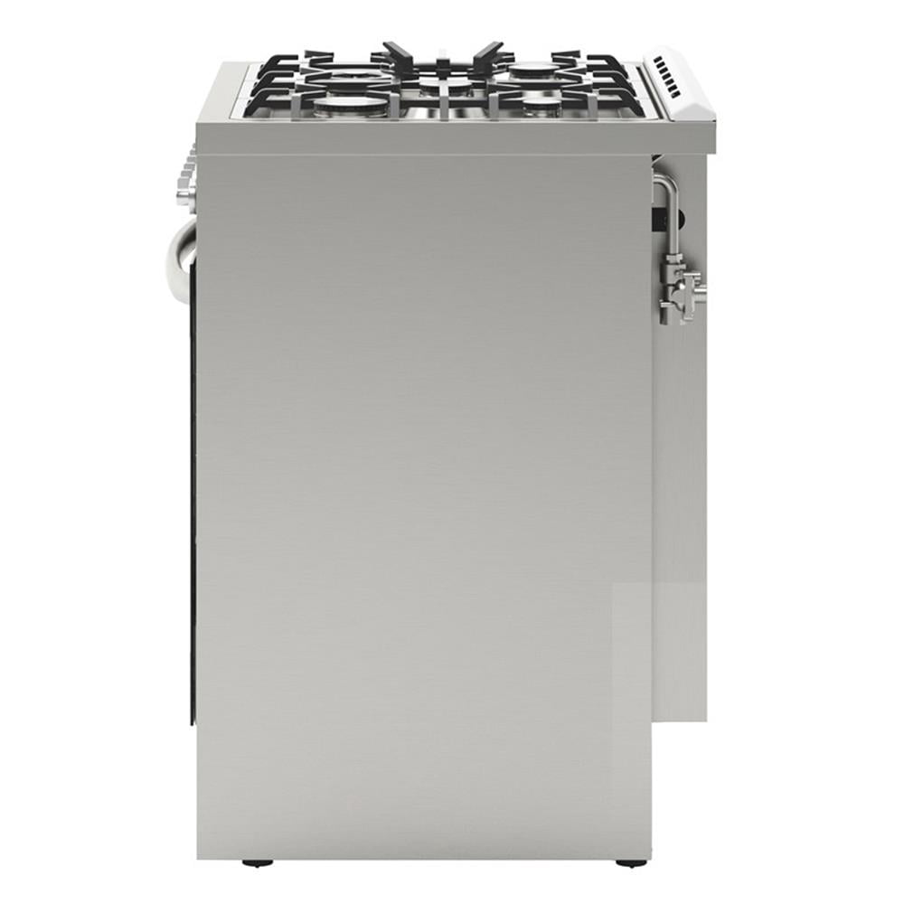 Pemberly Row Modern 30" Stainless Steel Professional Gas Range