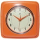 thumbnail image 1 of Reloj de pared Infinity Instruments Retro 23 cm cuadrado naranja, 1 of 6