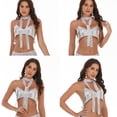thumbnail image 2 of Aellinatey Sleeveless Tassels Sparkle Sequins Cami Crop Top Spaghetti Strap Party Tops, 2 of 12