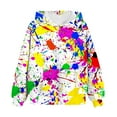 thumbnail image 2 of Girl's Hoodies Tie Dye Casual Kids Hooded Sweatshirt Long Sleeve Top Preppy Clothes Oversized Cotton Fall Winter Outfits Loose Pullover with Pockets Colorful Hoodie for Girls, 2 of 4