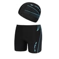 thumbnail image 1 of Japceit Men's Leisure Hot Spring Beach Shorts Boxer Shorts Swimming Trunks + Swimming Cap, 1 of 5