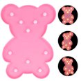 thumbnail image 2 of Shisuyan Veilleuse LED en Forme d'Ours Rose pour Décoration de Chambre avec Lueur Douce et Matériau PVC 6.5 Pouces, 2 of 9