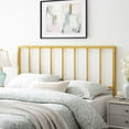 thumbnail image 2 of Headboard, Queen Size, Metal Steel, Gold, Modern Contemporary Urban Design, Bedroom Master Guest Suite, 2 of 7