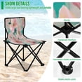 thumbnail image 4 of 600D Oxford Camping Chair Portable Foldable Chair Supports 220 lbs for Picnic, Fishing, Backpacking Coral Floral Print, 4 of 8