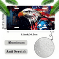 thumbnail image 2 of 1 Pcs 2D Flat License Plate Covers & Frames, American Eagle with Cityscape For Decorative Front, Waterproof For Decoration Aluminum License Plate Covers & Frames Cover For Men Women, 12" X 6", 2 of 7