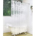 thumbnail image 4 of Rideaux de Douche Résistant aux Moisissures Rideau de Salle de Bain en Marbre Imperméable Rideau de Bain Lavable(Modèle Translucide, 180x200cm(71"x79")), 4 of 5
