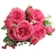 thumbnail image 4 of Rosa Persa Artificial, Elegante Ramo De Flores De Rosas, 3 Racimos Realistas Para Centros De Mesa De Recepción, 4 of 8
