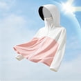 thumbnail image 6 of Kids UPF 50+ Sun Protection Hoodie Jacket 2-15Y, Ice Silk Breathable Anti-UV Coat for Boys Girls, Outdoor Lightweight Quick Dry Sun Protection Wear Pink 14 Years, 6 of 7