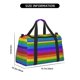 thumbnail image 3 of Easygdp Colorful Glitter Rainbow Bolsa de Gimnasio, Bolsa de Viaje Duffel, Bolsa de Fin de Semana con Compartimentos, Bolsa de Mano para Noche, 3 of 7