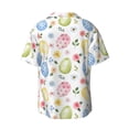 thumbnail image 6 of Lsque Easter Egg3 print Men's Cuban Collar Short Sleeve Shirt Summer Beachwear Casual Button Down Fashionable Vacation Leisure Shirt-3X-Large, 6 of 7