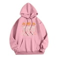 thumbnail image 4 of Men's Hoodie Pumpkin Skull Hoodie Hooded Sweatshirt Halloween Partial Casual Pullover Top Crew Neck Sweatshirt Mens Pink XL, 4 of 4