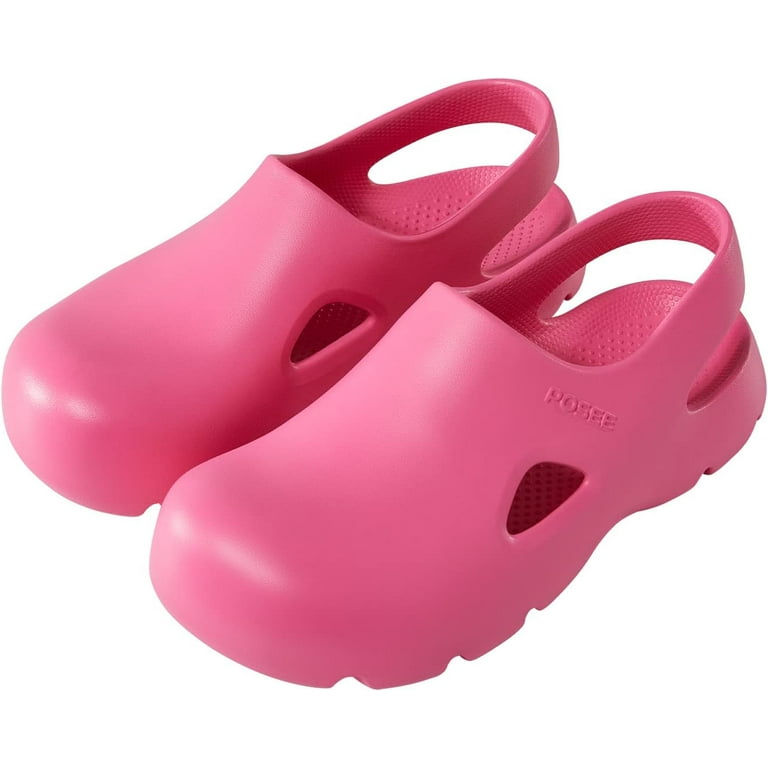 KAQ Women's Slip-on Shallow Clogs, Cushioned Work Shoes with Arch