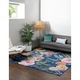 thumbnail image 3 of Rugs.com Blossom Collection Rug – 10 Ft Square Blue Medium Rug Perfect For Living Rooms, Kitchens, Entryways, 3 of 8