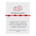 thumbnail image 3 of Knotted Red Rope Bracelet Length Lovers Paper Card Bracelet Bracelet, 3 of 9