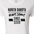 thumbnail image 4 of Inktastic North Dakota Awesome Since 1889 Women's T-Shirt, 4 of 5
