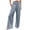 Light Blue, variant on Breezora Women's Linen Wide Leg Pants Summer Casual Drawstring Elastic High Waist Trousers With Pockets Beach Palazzo Loose Breathable Relaxed Fit