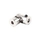 thumbnail image 2 of Conector universal metálico mini tono plateado rotatable 360 grados para avión de control remoto y barco, diámetro interno de 4 mm a 3 mm, 2 of 2