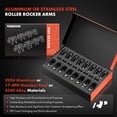 thumbnail image 4 of A-Premium 16Pcs Stainless Steel Engine Roller Rocker Arms with Needle Bearings Compatible with Chevy BBC 454, 1.8 Ratio, 7/16" Studs, 4 of 5