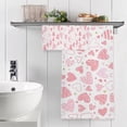 thumbnail image 5 of Heart Love Pattern Towels Highly Absorbent Cotton Towels Set of 2, Premium Spa & Hotel Quality Quick Dry Towel Set 54 x 27 Inches Bathroom Towels, 5 of 7
