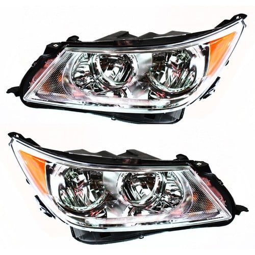 Driver & Passenger Headlight For Buick LaCrosse 2010-2013 Halogen w/ Bulbs CAPA