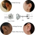 thumbnail image 4 of Cterwk 12 Pairs Earring Stud for Women Men 316L Surgical Stainless Steel Flat Back Earrings Set, 4MM, 4 of 6