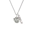 thumbnail image 2 of Delight Jewelry Silvertone Large Antiqued Pumpkin Silvertone Best Friends Forever Bar Charm Necklace, 23", 2 of 4