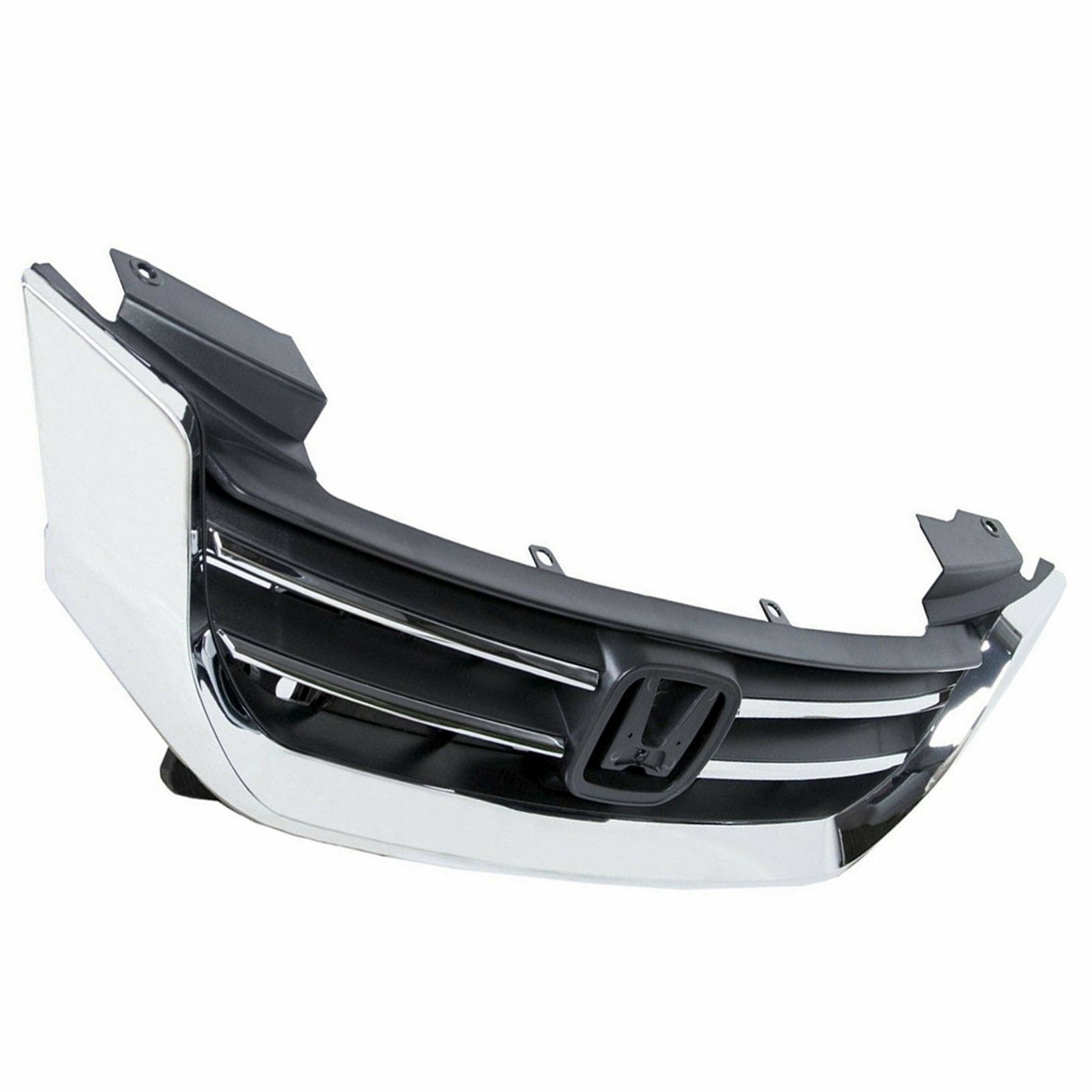 Chrome Front Bumper Grille Grill For 2013-2015 Honda Accord Sedan (4-Door) – Plastic Replacement With Easy Installation