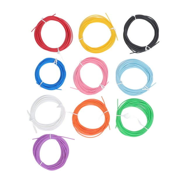 10 Color 3D Pen PCL Filament Refill 1.75mm Low Temperature Bright 3D Printing Pen Consumables 5m