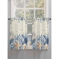 thumbnail image 5 of Blue Starfish Coastal Living Room Curtains 2 Panel, Eucalyptus Summer Nautical Shell Retro Cafe Window Treatment, Farmhouse Bedroom Bathroom Kitchen Curtains Drapes 104"x54", 5 of 6