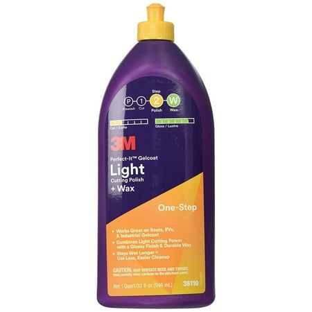 3M 36110 Perfect-It GelCoat Light Cutting Polish Plus Wax - (Best Cutting Compound For Gelcoat)