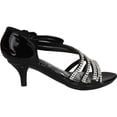 thumbnail image 2 of Lucky Top Girls F 32K Little Girls Rhinestone Heel Platform Dress Sandals, 2 of 4