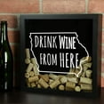 thumbnail image 2 of Torched Lowa Wine Corks Shadow Box Wall Mount Decor 13"x13"x3" Gray, 2 of 8