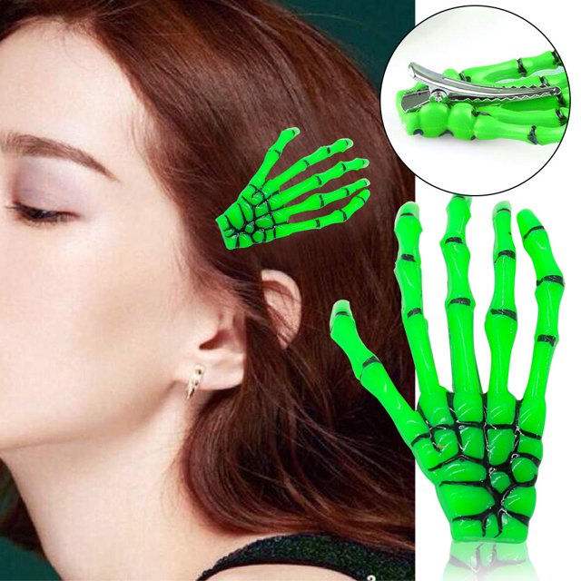 Heliisoer Hair Accessories Claw Hairpin Hand Skeleton Halloween Hair Clips