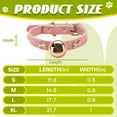 thumbnail image 2 of TELOLY Puppy Collar,PU Alloy Female Dog Collar for Small Dogs,Adjustable Bone Bell Girl Dog Collar,Pink,S, 2 of 7
