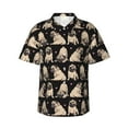 thumbnail image 2 of Picia French Bulldog Gentle Cotton Regular Fit Short Sleeve Casual Hawaiian Shirt for Men-Small, 2 of 8