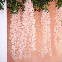 Efavormart 42" | Blush | Rose Gold | Artificial Wisteria Vine Hanging Garland