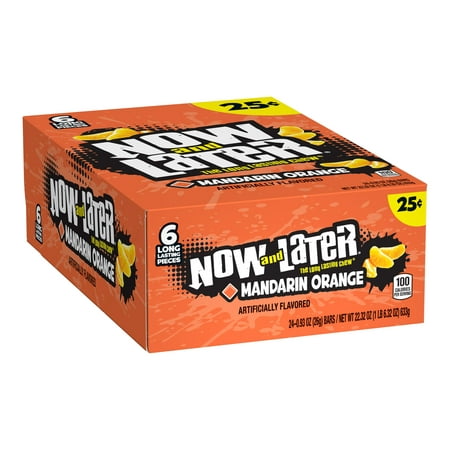 Now and Later, Mandarin Orange Chewy Candy, 0.93oz (Box of