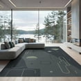 thumbnail image 2 of ODIKA 6'x9' Denim Multi Geometric Design Washable Area Rug Abstract Shapes with Modern Patterns Non-Slip, Easy Care, for Family Room, Living Mater Bedroom, 2 of 7