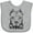 AC-Heather Grey, variant on Inktastic Pitbull Sketch Portrait with Dog Breed Name Boys or Girls Baby Bib