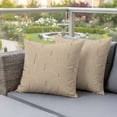 thumbnail image 3 of Pack of 2 Khaki Boho Outdoor Pillow Covers Decorative, Waterproof Pillow Protector, Middle Century Modern Abstract Art Throw Pillowcases Accent Cushion Cases for Patio Couch Sofa 20"x20", 3 of 8