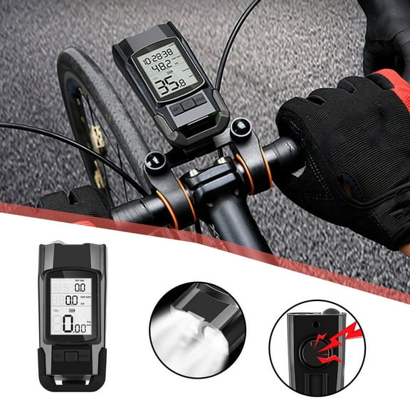 4000mAh Bicycle Front Light Set USB Rechargeable Headlight with Speedometer Horn 800 Lumen LED Bike Lamp Cycling Flashlight, 3 In 1 Cycling Flashlight, Mountain Bike Horn Light