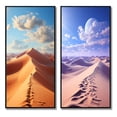 thumbnail image 2 of Designart "Egypt Sahara Dreams horizon II" Egypt Framed Wall Art Set Of 2 - Multi-Color Landscapes Framed Wall Art Set Of 2, 2 of 7