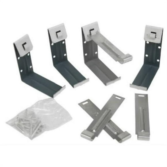 Amerimax Home Products 19020 4 Pack Gouttière Support de Fascia avec Clous- Blanc en Acier Galvanisé - 4 Po